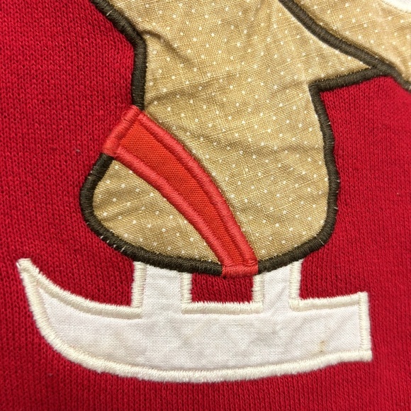 Vintage Bassett-Walker Teddy Bear on Ice Skates Ugly Christmas Sweater Red L - Picture 12 of 13